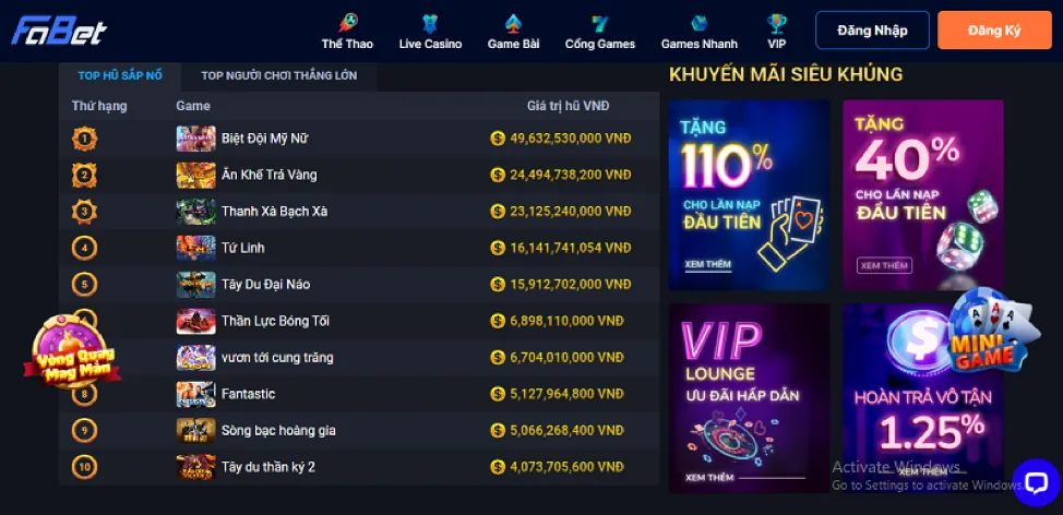 Hình ảnh minh họa chọn slot game RTP cao